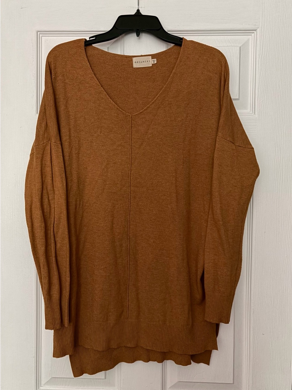 Dreamers Burnt Orange V-Neck Sweater
